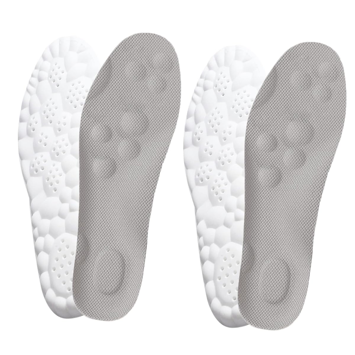 PALAY 2 Pairs Memory Foam Insoles with Arch Support for Women Men,Comfort Massage Insoles Replacement Shoe Inserts for Trainers Sneakers Sports Shoes Work Boots,Breathable,Shock Absorption (Men: UK 8-11, Grey) PALAY 2 Pairs Memory Foam Insoles with Arch Support for Women Men,Comfort Massage Insoles Replacement Shoe Inserts for Trainers Sneakers Sports Shoes Work Boots,Breathable,Shock Absorption (Men: UK 8-11, Grey)